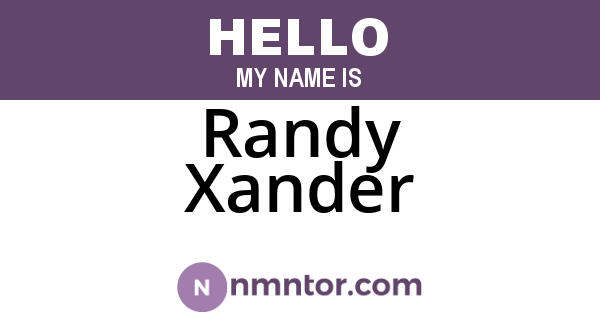 Randy Xander