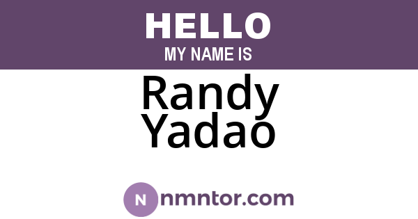 Randy Yadao