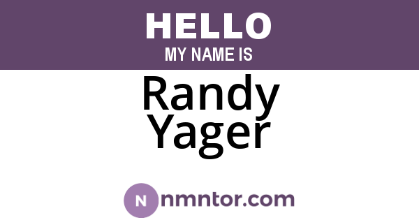 Randy Yager