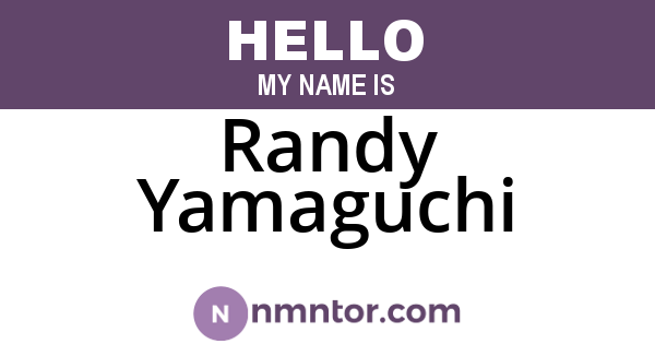 Randy Yamaguchi