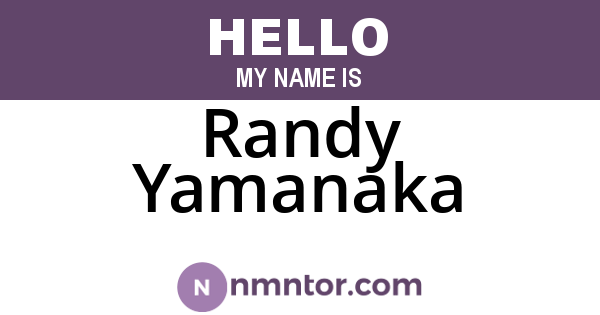 Randy Yamanaka