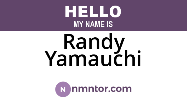 Randy Yamauchi
