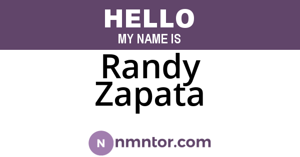 Randy Zapata