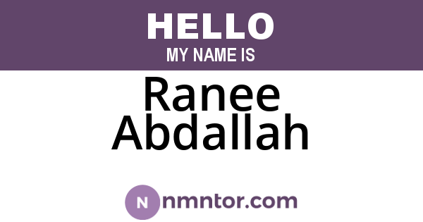 Ranee Abdallah
