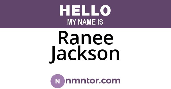 Ranee Jackson