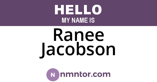 Ranee Jacobson