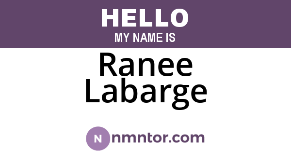 Ranee Labarge