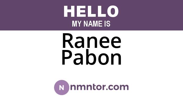 Ranee Pabon
