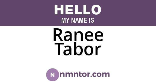 Ranee Tabor