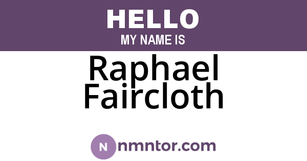 Raphael Faircloth
