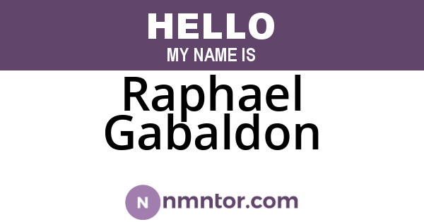 Raphael Gabaldon