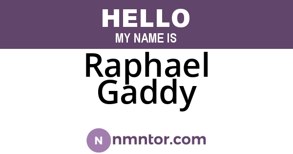 Raphael Gaddy
