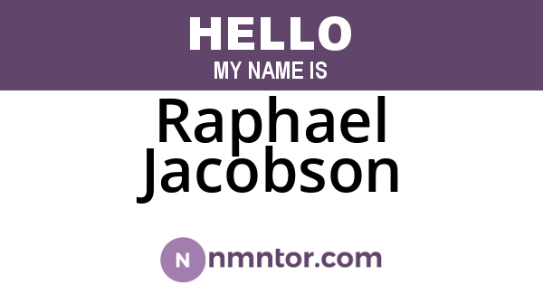 Raphael Jacobson