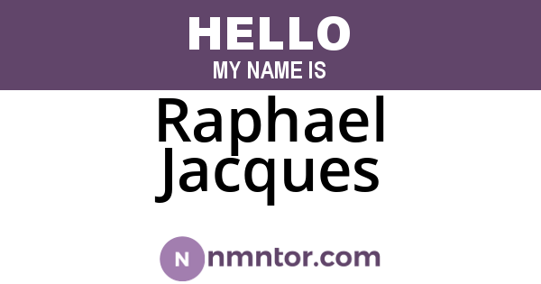 Raphael Jacques
