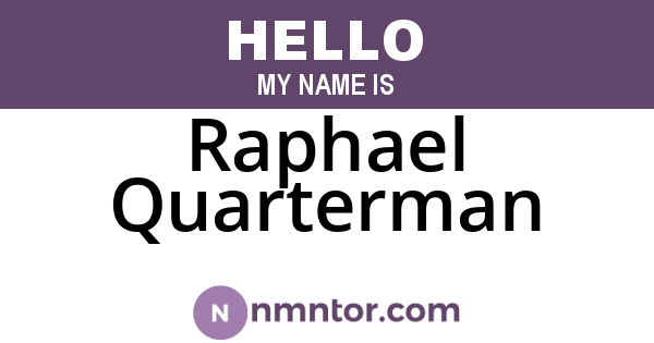 Raphael Quarterman