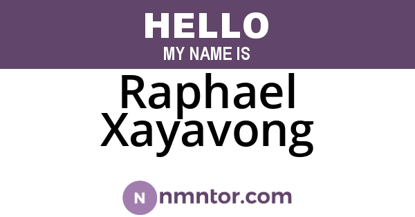 Raphael Xayavong