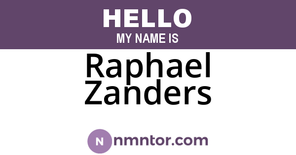 Raphael Zanders