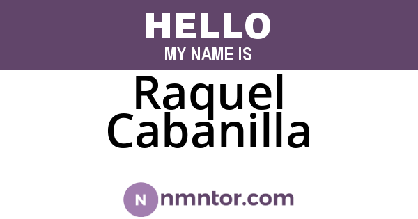Raquel Cabanilla