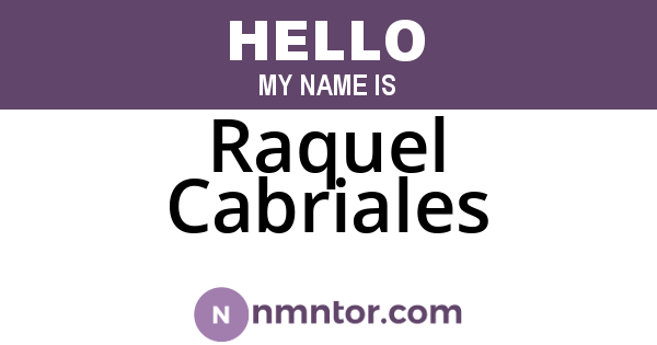 Raquel Cabriales