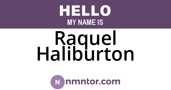 Raquel Haliburton
