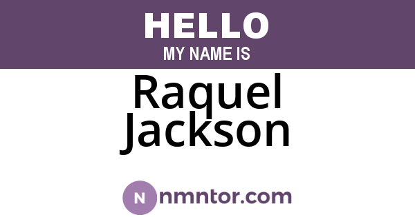 Raquel Jackson