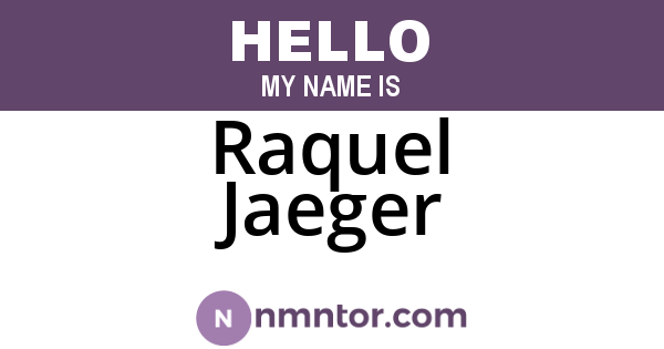 Raquel Jaeger