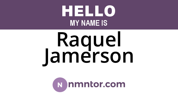 Raquel Jamerson