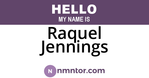 Raquel Jennings
