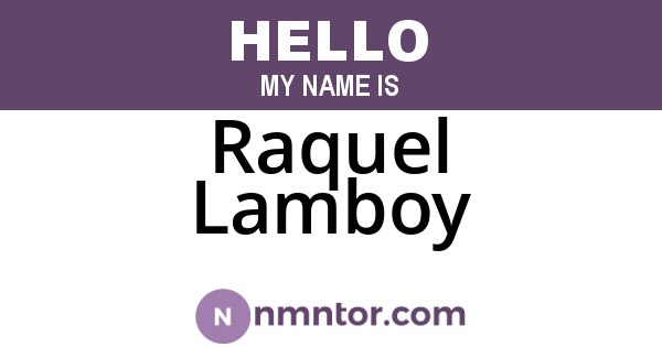 Raquel Lamboy