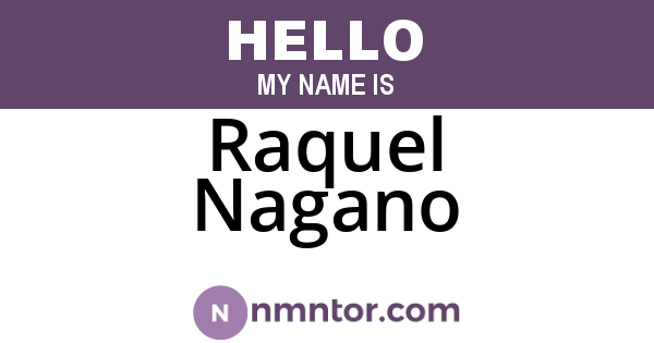 Raquel Nagano