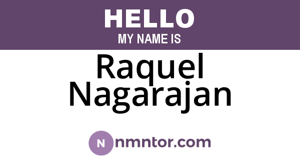 Raquel Nagarajan