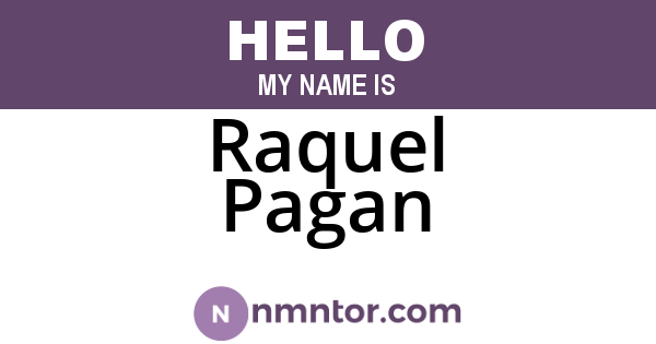 Raquel Pagan