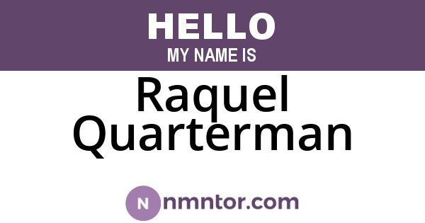 Raquel Quarterman