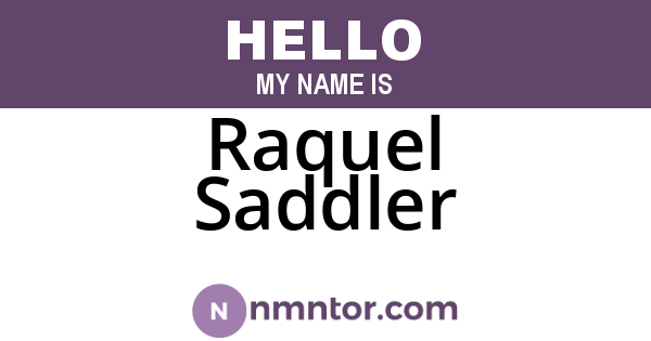 Raquel Saddler