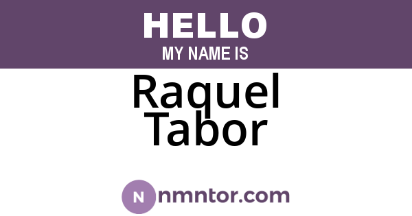 Raquel Tabor
