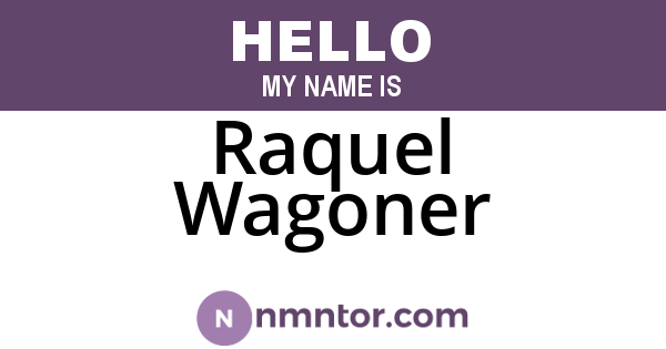 Raquel Wagoner