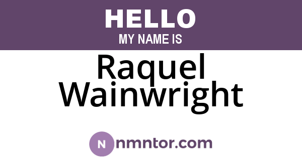 Raquel Wainwright