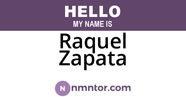 Raquel Zapata