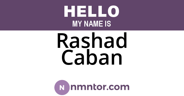 Rashad Caban