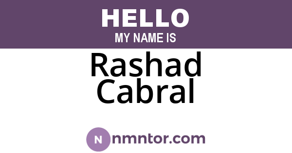 Rashad Cabral