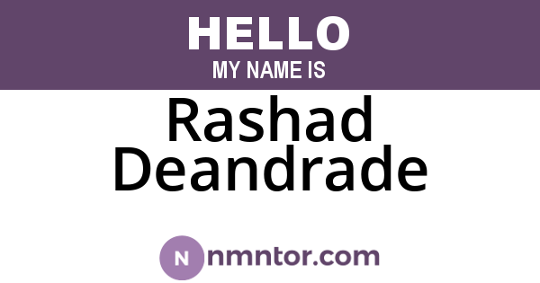 Rashad Deandrade