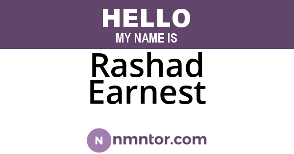Rashad Earnest