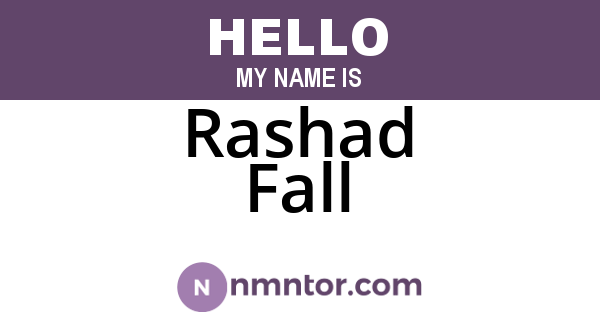 Rashad Fall