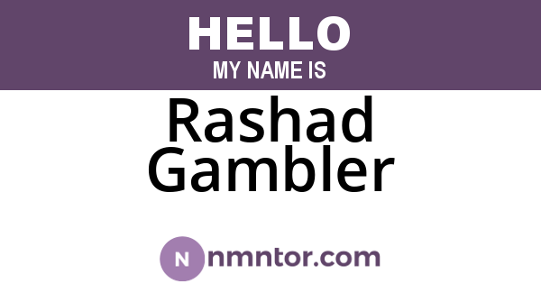 Rashad Gambler