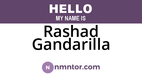 Rashad Gandarilla