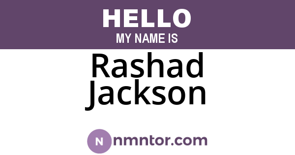 Rashad Jackson