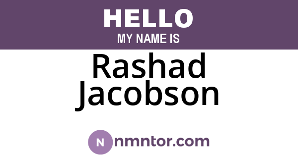 Rashad Jacobson