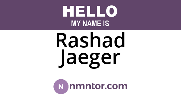 Rashad Jaeger