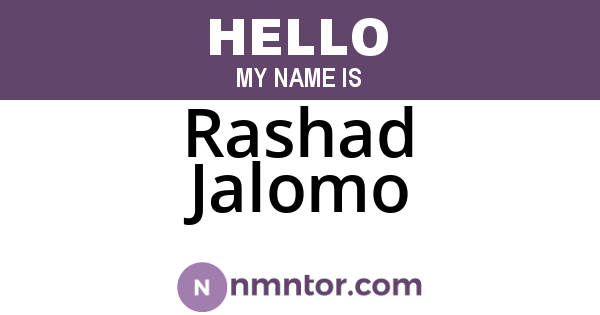 Rashad Jalomo
