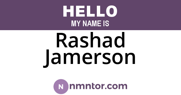 Rashad Jamerson